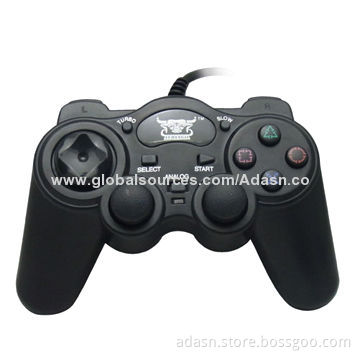 Wired PS2 game controller with dual shock, various colors, factory cheap price